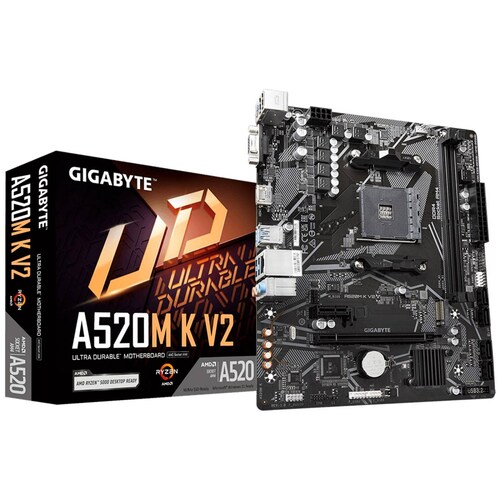 Tarjeta Madre GIGABYTE A520M K V2 AMD AM4 DDR4 Micro-ATX 