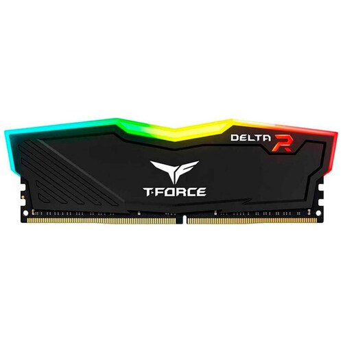 Memoria RAM DDR4 16GB 3200MHz TEAMGROUP T-FORCE DELTA RGB 1x16GB Negro TF3D416G3200HC16F01 