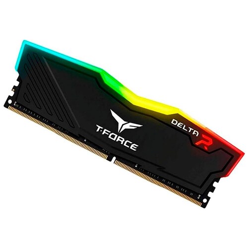 Memoria RAM DDR4 16GB 3200MHz TEAMGROUP T-FORCE DELTA RGB 1x16GB Negro TF3D416G3200HC16F01 