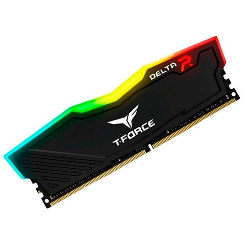 Memoria RAM DDR4 16GB 3200MHz TEAMGROUP T-FORCE DELTA RGB 1x16GB Negro TF3D416G3200HC16F01 