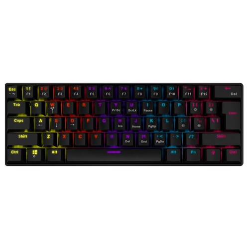 Teclado Gamer Mecanico XPG SUMMONER MINI Switch Red RGB USB Negro SUMMONERMINI61RD-BKCES 