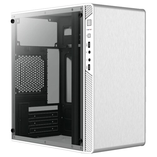 Gabinete ACTECK PERFORMANCE II GI215W Micro ATX Mini Torre Fuente 500W Acrilico Blanco AC-935852 