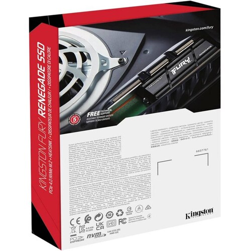 Unidad de Estado Solido SSD M.2 1TB KINGSTON FURY RENEGADE NVMe PCIe 4.0 PS5 7300/6000 MB/s SFYRSK/1 
