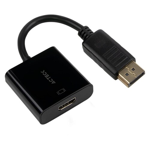 Adaptador Convertidor ACTECK SHIFT PLUS AH435 DisplayPort a HDMI Negro AC-934763 