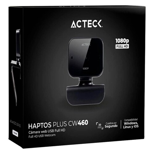 Camara Web ACTECK HAPTOS CW460 Full HD 1080p 30fps Microfono Negro AC-935203 