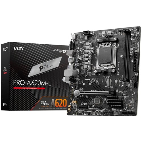 Tarjeta Madre MSI PRO A620M-E AMD AM5 DDR5 Micro ATX 