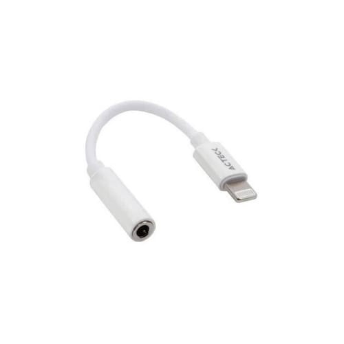 Adaptador Convertidor ACTECK SHIFT PLUS AL405 Lightning a Jack 3.5mm Blanco AC-934848 