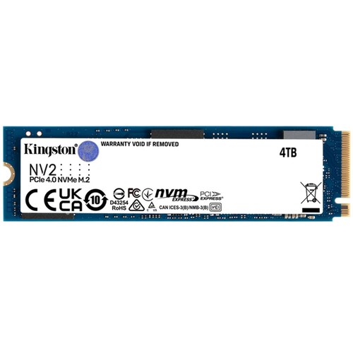 Unidad de Estado Solido SSD M.2 4TB KINGSTON NV2 NVMe PCIe 4.0 3500/2800 MB/s SNV2S/4000G 