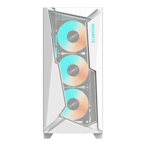 Gabinete Gamer GIGABYTE C301 GLASS WHITE E-ATX 4 Fan ARGB Cristal Templado GB-C301GW 