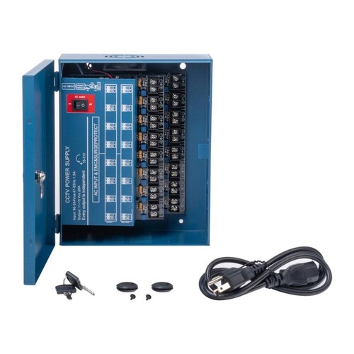 Fuente de Poder EPCOM para Camaras 4K 16 Canales 20 Amper XP-16DC-20-4KV 