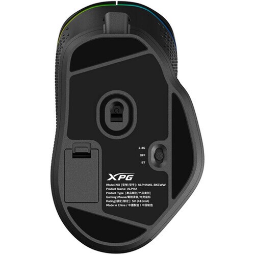 Mouse Gamer XPG ALPHA WIRELESS RGB 16000DPI USB-C ALPHAWL-BKCWW 