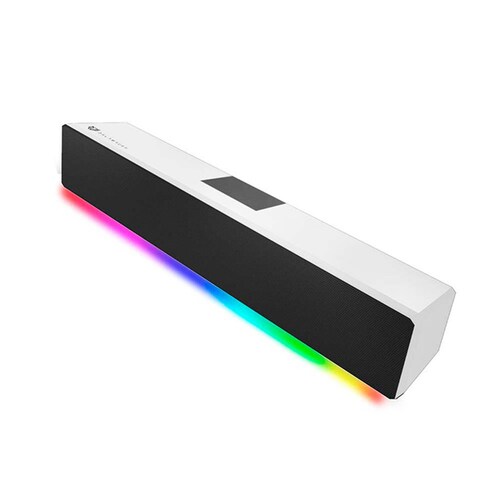 Bocina Gamer BALAM RUSH GLIMM BAR BG585 LED Bluetooth 3.5mm Blanco BR-936965 