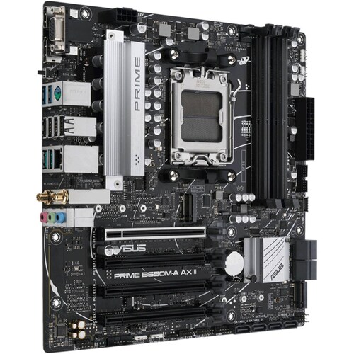 Tarjeta Madre ASUS PRIME B650M-A AX II AM5 4x DDR5 2x M.2 PCIe 5.0 USB-C Micro ATX 