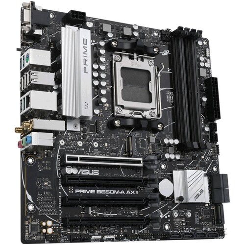 Tarjeta Madre ASUS PRIME B650M-A AX II AM5 4x DDR5 2x M.2 PCIe 5.0 USB-C Micro ATX 