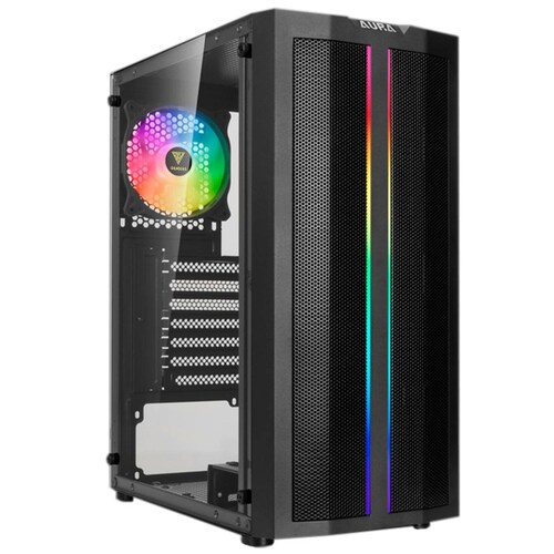 Gabinete Gamer GAMDIAS AURA GC3 ATX 1 Fan Cristal templado RGB 