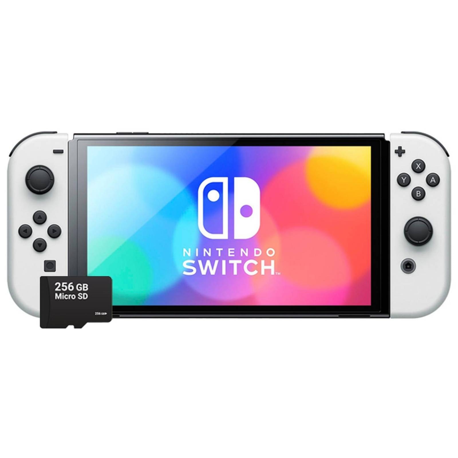 Consola NINTENDO Switch OLED 64GB + Micro SD 256GB Blanco Joy-Con