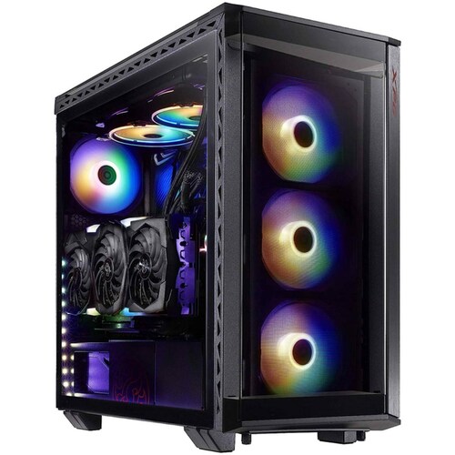 Gabinete Gamer XPG BATTLECRUISER E-ATX Media Torre 4 FAN Cristal Templado USB-C ARGB Negro BATTLECRUISER-BKCWW 