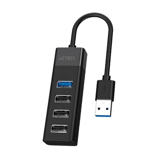 HUB ACTECK PORT X4 DH422 4 en 1 USB Negro AC-937061 