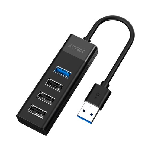 HUB ACTECK PORT X4 DH422 4 en 1 USB Negro AC-937061 