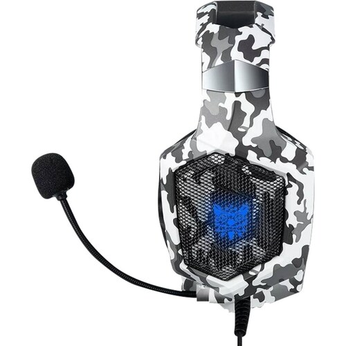 Audifonos Gamer ONIKUMA K8 Ajustable Microfono 3.5mm LED PC PS4 Xbox One Switch Camuflaje Gris 