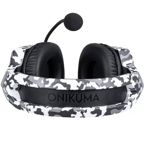Audifonos Gamer ONIKUMA K8 Ajustable Microfono 3.5mm LED PC PS4 Xbox One Switch Camuflaje Gris 