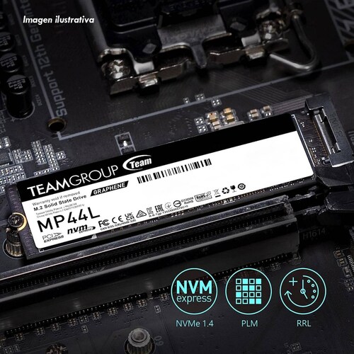 Unidad de Estado Solido SSD M.2 1TB TEAMGROUP MP44L NVMe PCIe 4.0 5000/4500 MB/s TM8FPK001T0C101 