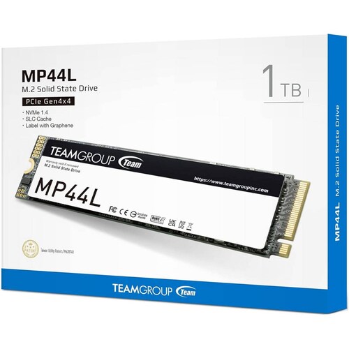 Unidad de Estado Solido SSD M.2 1TB TEAMGROUP MP44L NVMe PCIe 4.0 5000/4500 MB/s TM8FPK001T0C101 