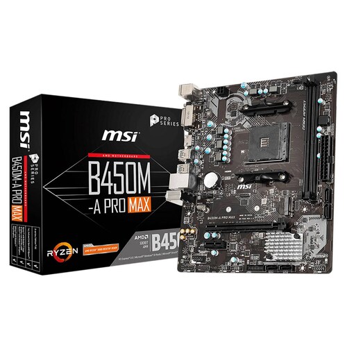 Tarjeta Madre MSI B450M-A PRO MAX AMD AM4 2x DDR4 Micro ATX 