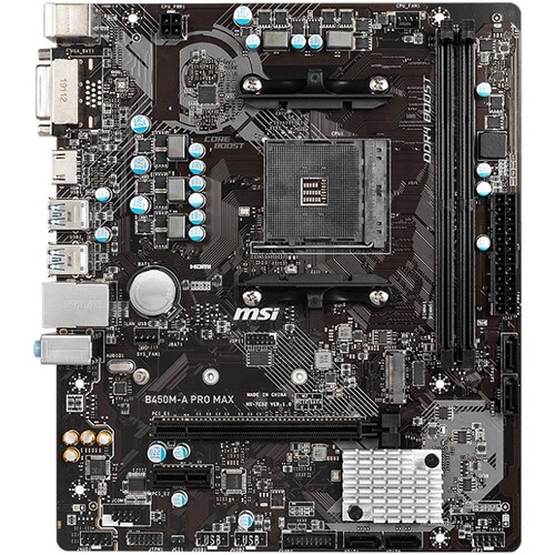Tarjeta Madre MSI B450M-A PRO MAX AMD AM4 2x DDR4 Micro ATX 