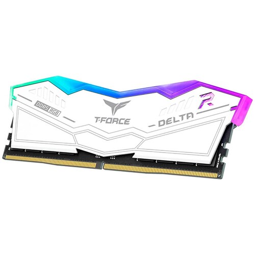 Memoria RAM DDR5 32GB 6000MT/s TEAMGROUP T-FORCE DELTA RGB 2x16GB Blanco FF4D532G6000HC38ADC01 