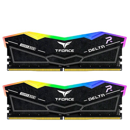 Memoria RAM DDR5 32GB 5200MT/s TEAMGROUP T-FORCE DELTA RGB 2x16GB Negro FF3D532G5200HC40CDC01 