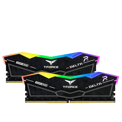 Memoria RAM DDR5 32GB 5200MT/s TEAMGROUP T-FORCE DELTA RGB 2x16GB Negro FF3D532G5200HC40CDC01 