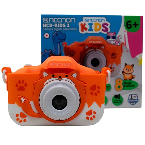 Camara Digital KIDS NECNON NCD-KIDS2 8MP Contra Golpes Zorro + Micro SD 32GB NBCKN406ZO-V2 