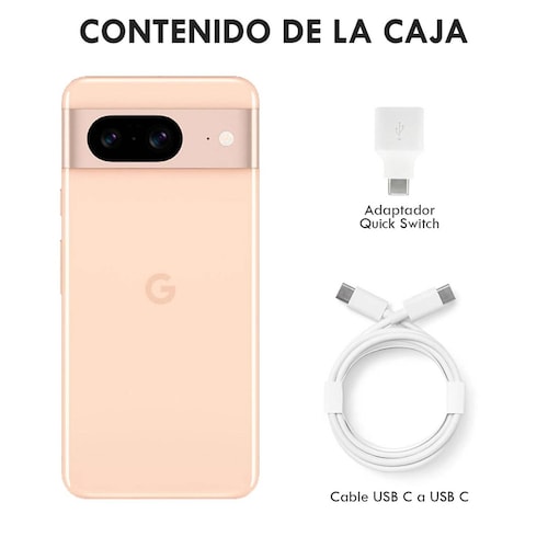 Celular GOOGLE Pixel 8 8GB 128GB 50MP OLED 6.2" 120Hz 5G Rose GA04856-US 