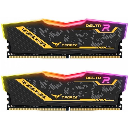 Memoria RAM DDR4 16GB 3600MHz TEAMGROUP T-FORCE DELTA TUF GAMING RGB 2x8GB TF9D416G3600HC18JDC01 