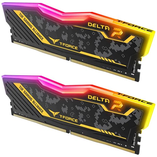 Memoria RAM DDR4 16GB 3600MHz TEAMGROUP T-FORCE DELTA TUF GAMING RGB 2x8GB TF9D416G3600HC18JDC01 