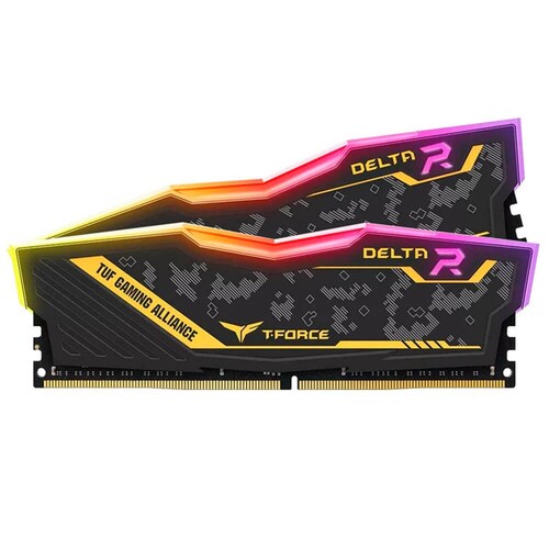 Memoria RAM DDR4 16GB 3600MHz TEAMGROUP T-FORCE DELTA TUF GAMING RGB 2x8GB TF9D416G3600HC18JDC01 