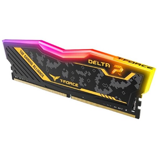 Memoria RAM DDR4 16GB 3600MHz TEAMGROUP T-FORCE DELTA TUF GAMING RGB 2x8GB TF9D416G3600HC18JDC01 