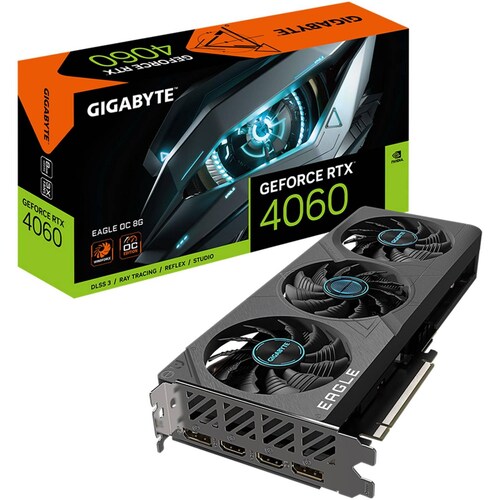 Tarjeta de Video GIGABYTE GeForce RTX 4060 EAGLE OC 8GB GDDR6 GV-N4060EAGLE OC-8GD 