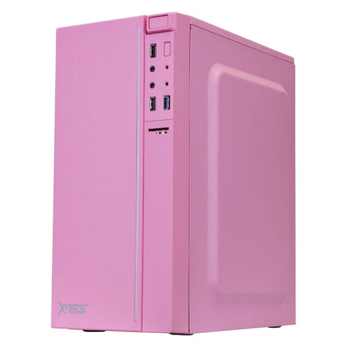 Gabinete Gamer XTREME PC GAMING XST-100 Mini ITX 1 ventilador RGB Rosa XSCGXT0P 