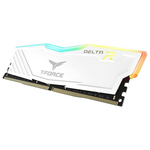 Memoria RAM DDR4 32GB 3200MHz TEAMGROUP T-FORCE DELTA RGB 2x16GB Blanco TF4D432G3200HC16FDC01 