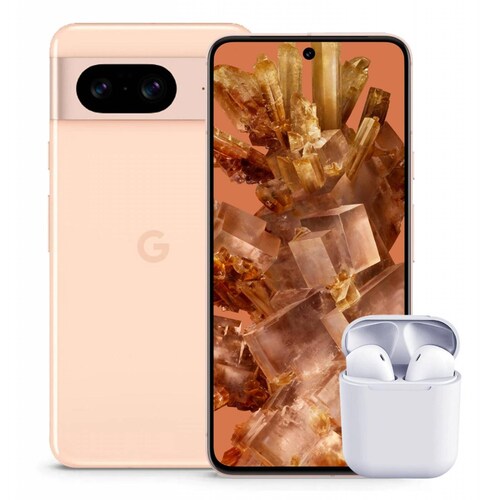 Celular GOOGLE Pixel 8 8GB 128GB 50MP OLED 6.2" 120Hz 5G Rose + Audifonos 