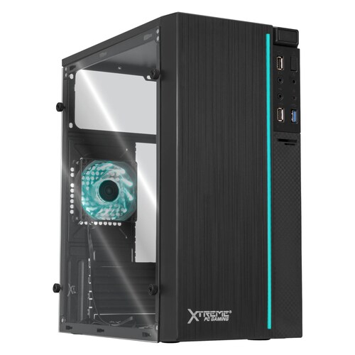 Gabinete Gamer XTREME PC GAMING XST-100 Mini ITX 1 ventilador RGB Negro XSCGB00B 