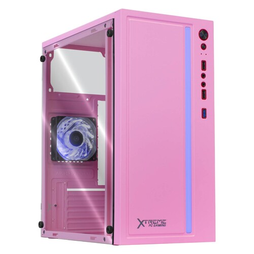 Gabinete Gamer XTREME PC GAMING XST-100 Mini ITX 1 ventilador RGB Rosa XSCGXT0P-V2 