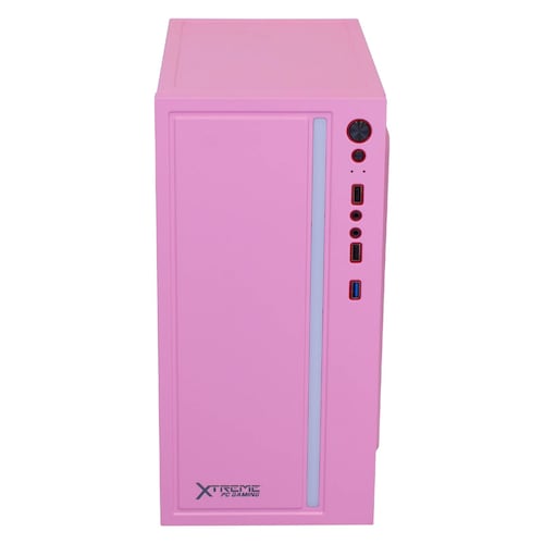 Gabinete Gamer XTREME PC GAMING XST-100 Mini ITX 1 ventilador RGB Rosa XSCGXT0P-V2 