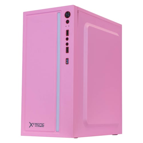 Gabinete Gamer XTREME PC GAMING XST-100 Mini ITX 1 ventilador RGB Rosa XSCGXT0P-V2 