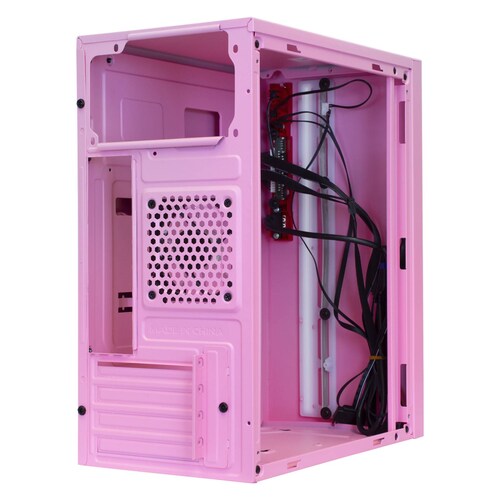 Gabinete Gamer XTREME PC GAMING XST-100 Mini ITX 1 ventilador RGB Rosa XSCGXT0P-V2 
