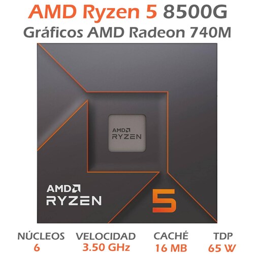 Procesador AMD RYZEN 5 8500G 3.5 GHz Six Core AM5 100-100000931BOX 