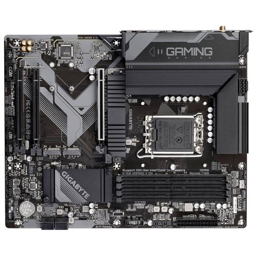 Tarjeta Madre GIGABYTE B760 GAMING X AX LGA 1700 4x DDR5 2x M.2 PCIe 4.0 USB-C WIFI 6E BT 5.3 ATX 