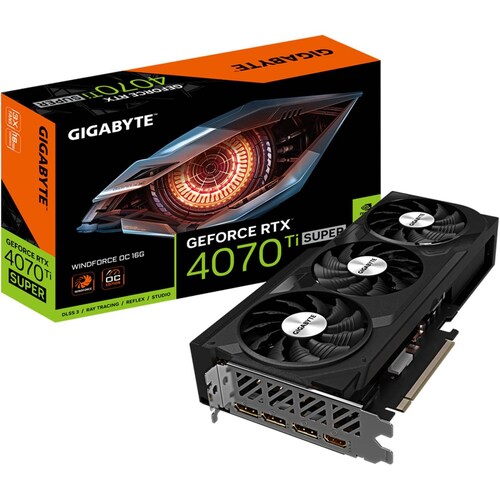 Tarjeta de Video GIGABYTE GeForce RTX 4070 Ti SUPER WINDFORCE OC 16GB GDDR6X GV-N407TSWF3OC-16GD 